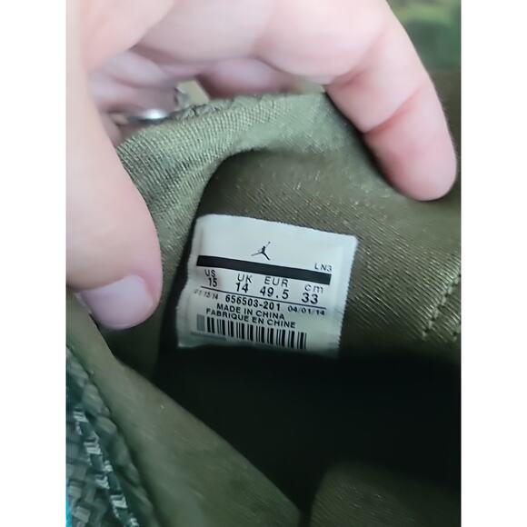 Air Jordan Mens Future Low Iguana Green Sz 15 Metallic Gold Basketball Shoe Nike - Picture 8 of 15